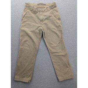Duluth Trading Co Flex Fire Hose Pants Mens 36x30 Beige Work Utility Carpenter